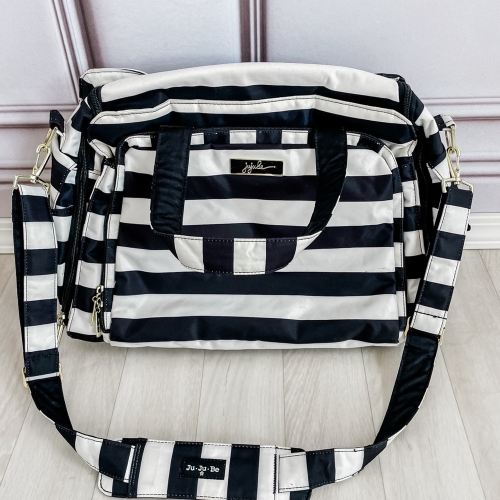 Ju-Ju-Be Black and White Striped Women's Bag